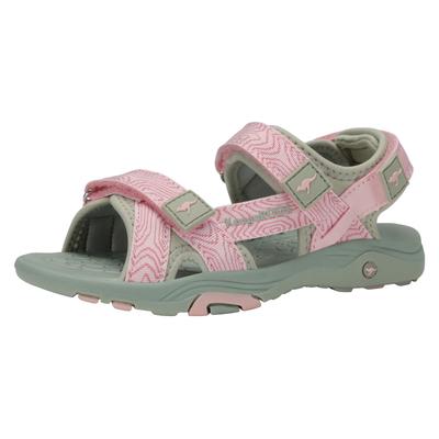 Sandale KANGAROOS "K-LOLA LUNA", Mädchen, Gr. 30, Synthetik, rosa (desert sage, seashell pink), Schuhe Sandale, für aktive Abenteuer, mit Gummilaufsohle, mit Klettverschluss