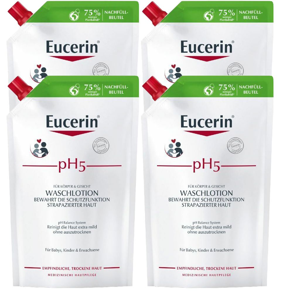 Eucerin pH5 Waschlotion empfindliche Haut Nachfüll x4 4x750 ml Lotion