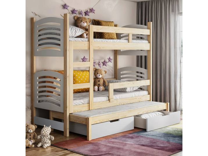 ETAGENBETT FÜR 3 PERSONEN MIT MATRATZEN Cami 75x180 cm