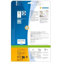 HERMA 10791 selbstklebendes Etikett Herz Permanent Weiß 120 Stück(e)