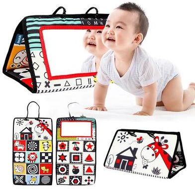 Uplift Picks Black And White Newborn Mirror Tummy Time Montessori Sensory Toy c