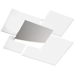 Top light Moderne Deckenleuchte 1088/70-BI Weißglas 4xE27