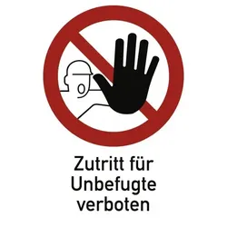 Zutritt für Unbefugte verboten, Kombischild, Alu, 210x297 mm