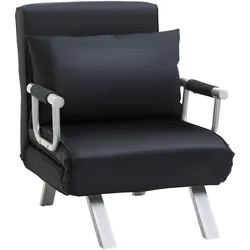 SCHLAFSESSEL 3-IN-1 mit Kissen schwarz