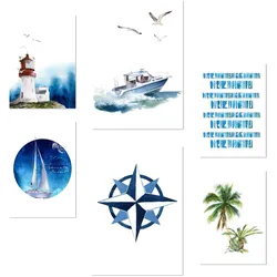 POSTER Set Mit 6 Komposition Meer Und Strand A3 & A4 Rahmenlos