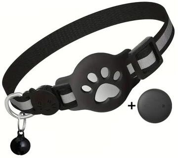 Inspired Living SafeTrack Reflective Cat Locator Collar Adjustable GPS Holder For Outdoor Cats e