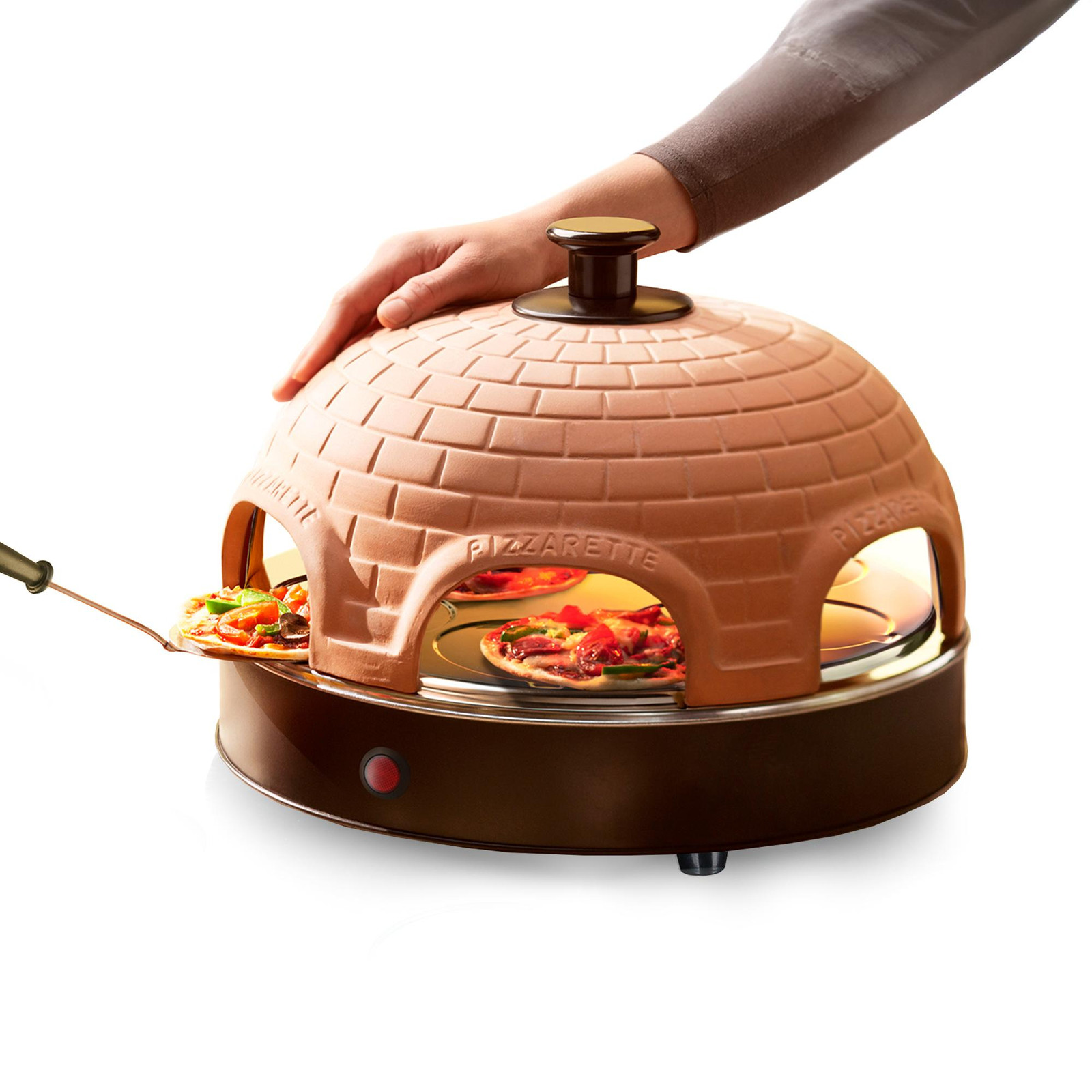 Emerio Pizzarette Original Pizzaoven met Terracotta Koepel voor 6 Personen - 1200 W - PO-115984