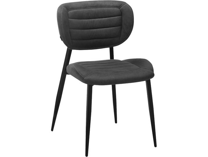 Esszimmerstuhl OMG DESIGN Rikki , grau (anthracit, schwarz, anthracit), B:52cm H:84cm T:62cm, Stühle, Esszimmerstuhl, bequemer Polsterstuhl in modernen Farben