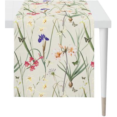 Tischläufer APELT "6720", beige (natur), B:140cm L:48cm, Baumwolle, Polyester, Tischdecken