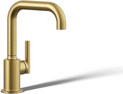 Kohler Single Handle Water Filter Faucet in Vibrant Brushed Moderne Brass