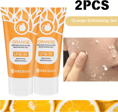 Inspire Essentials Orange Gentle Exfoliating Gel For Full Body Skin Renewal 2pcs