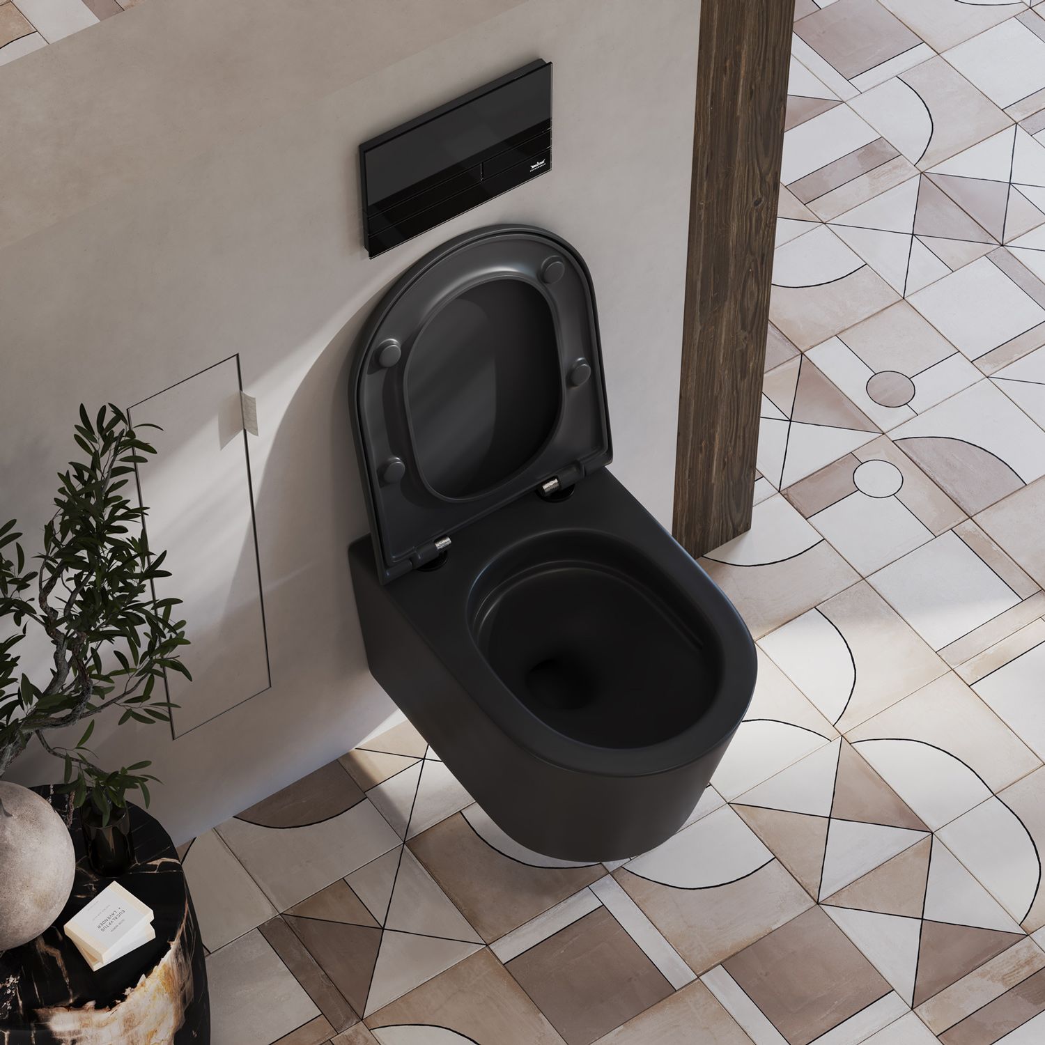 Kronenbach Tube Wand-WC spülrandlos Komplettset wrapover