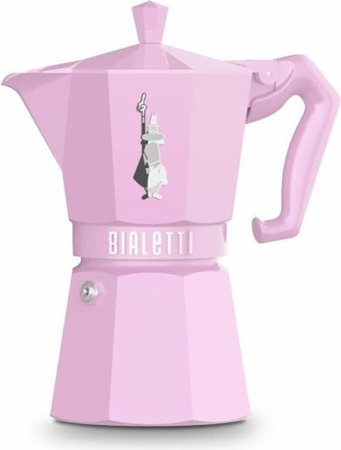 Bialetti Moka Exclusive koffiezetapparaat, Roze, Aluminium, 6 kopjes
