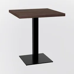 BIG Möbel GmbH Bistrotisch 70x70 cm | D4409 OV Walnussbraun | Gusseisen Gestell