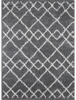 KAS Rugs Pax Plush Diamond Trellis Shag Rug