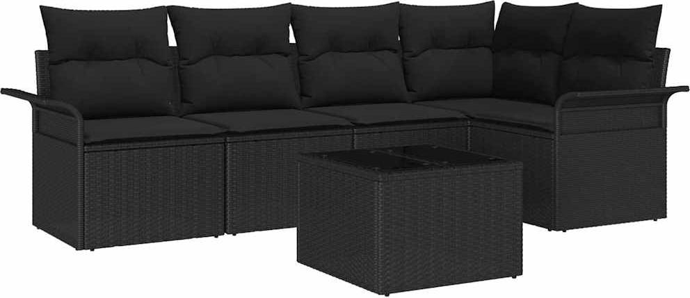 vidaXL Gartensofa-set 6 Stk. Poly-Rattan