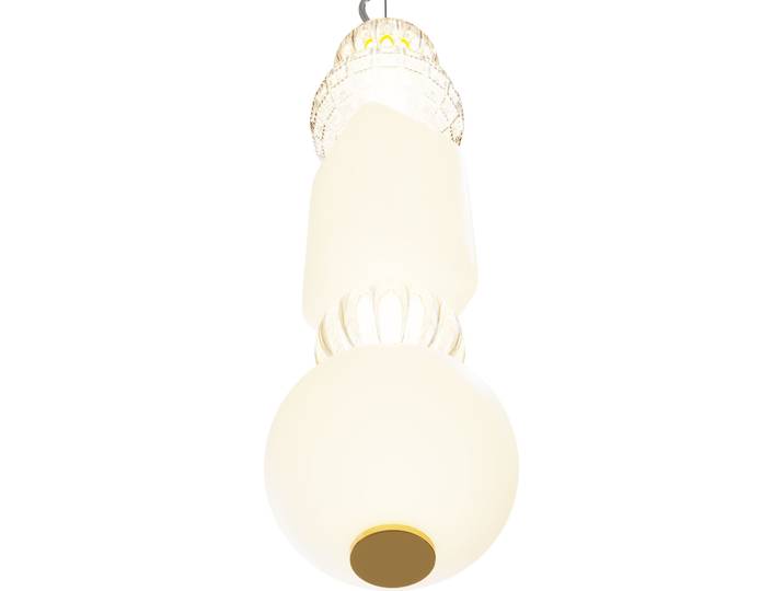 Maytoni Collar LED Pendelleuchte, Hängeleuchte 35W Gold-Farbe Warmweiss