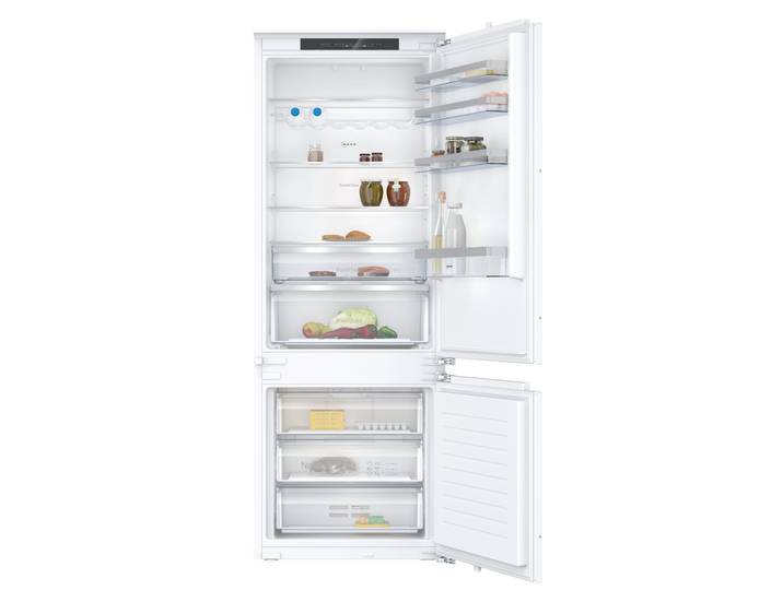 NEFF Einbaukühlgefrierkombination KB7962FE0 , Energieeffizienz: E (A-G), silber (weiß), Rechtsanschlag, Kühlschränke, Extra Space: mehr Raum für flexible Lagerung & No Frost