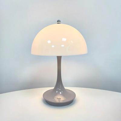Uplifted Finds Danish Mushroom Table Lamp USB Rechargeable Nordic Bedside Light gray