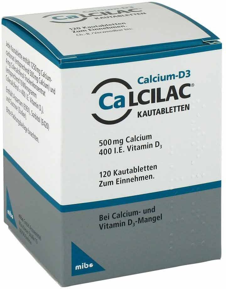 Calcilac 500mg/400 internationale Einheiten 120stk