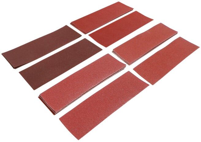 Jeu de feuilles abrasives ponceuse vibrante / cale à poncer 93 x 230 mm Cal. 60 - 180 25 pièces BGS ; BGS Do it yourself (80813)