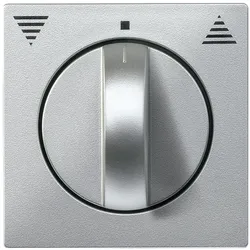 Merten 569860 Zentralplatte für Rollladen-Tast-Rastschalter-Einsatz, aluminium, System M