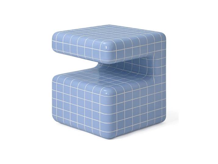 Jesper Home Bijzettafel Takamu 45 x 45cm - Cashmere Grid - Vierkant