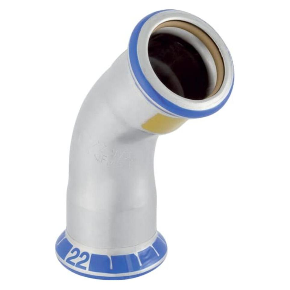 Geberit Gas-Bogen Mapress 45Grad, Edelstahl, d= 15mm (63582319)