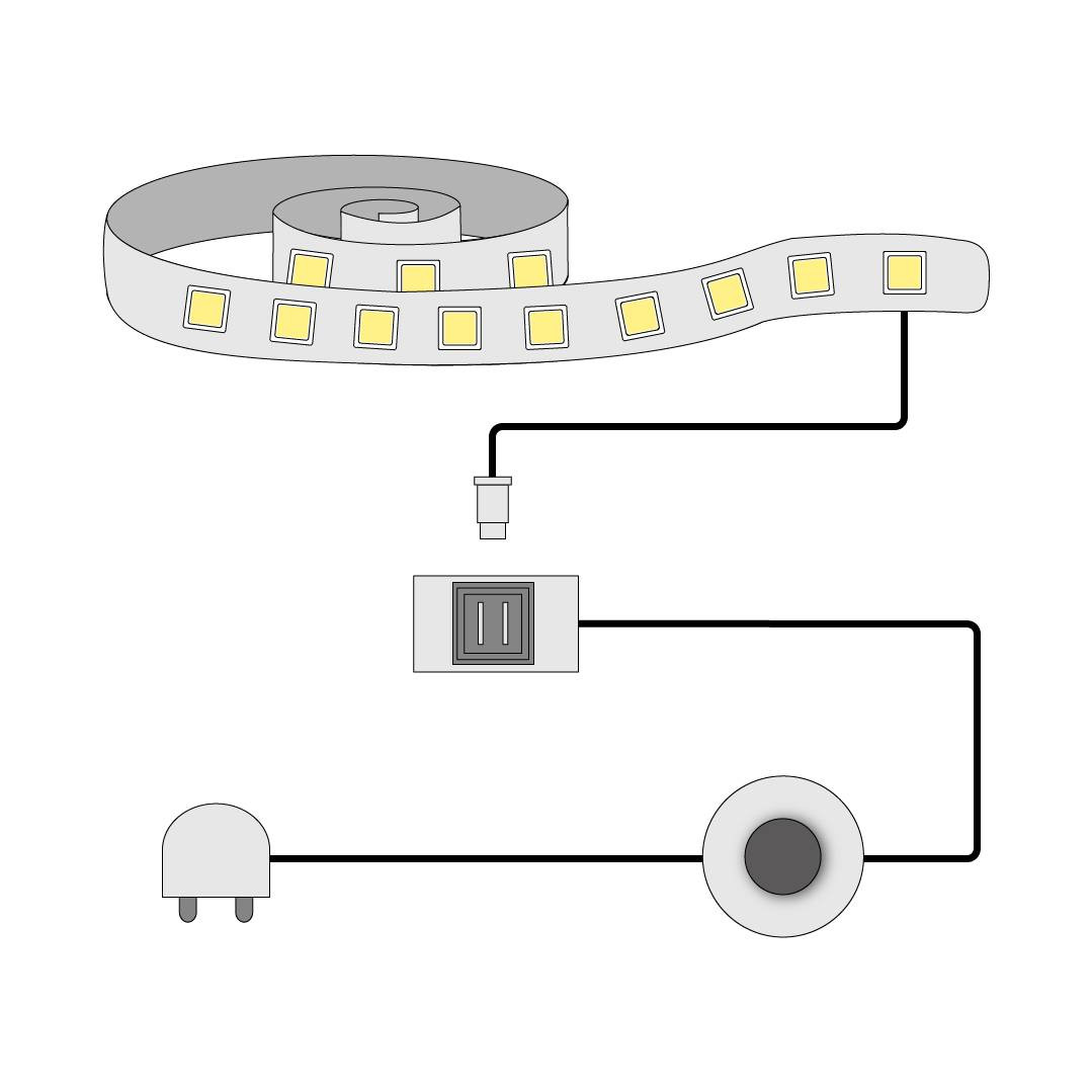 home24 Arco LED-verlichting wit 60 cm