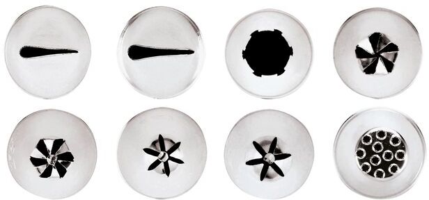 Paderno Set 8 bocchette con profilo liscio 1,8 cm