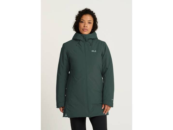 Wintermantel JACK WOLFSKIN HEIDELSTEIN 2 INS JKT W , Damen, Gr. XS, sago palm, Obermaterial: 100% Polyester. Futter: 100% Polyester. Wattierung: 100% Polyester, Mäntel Wintermantel, mit langärmeliger Form, aus Polyester