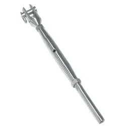 Wantenspanner Gabel-Terminal, gedrehte Ausführung, A4, 5mm/M8, Bolzen 8mm