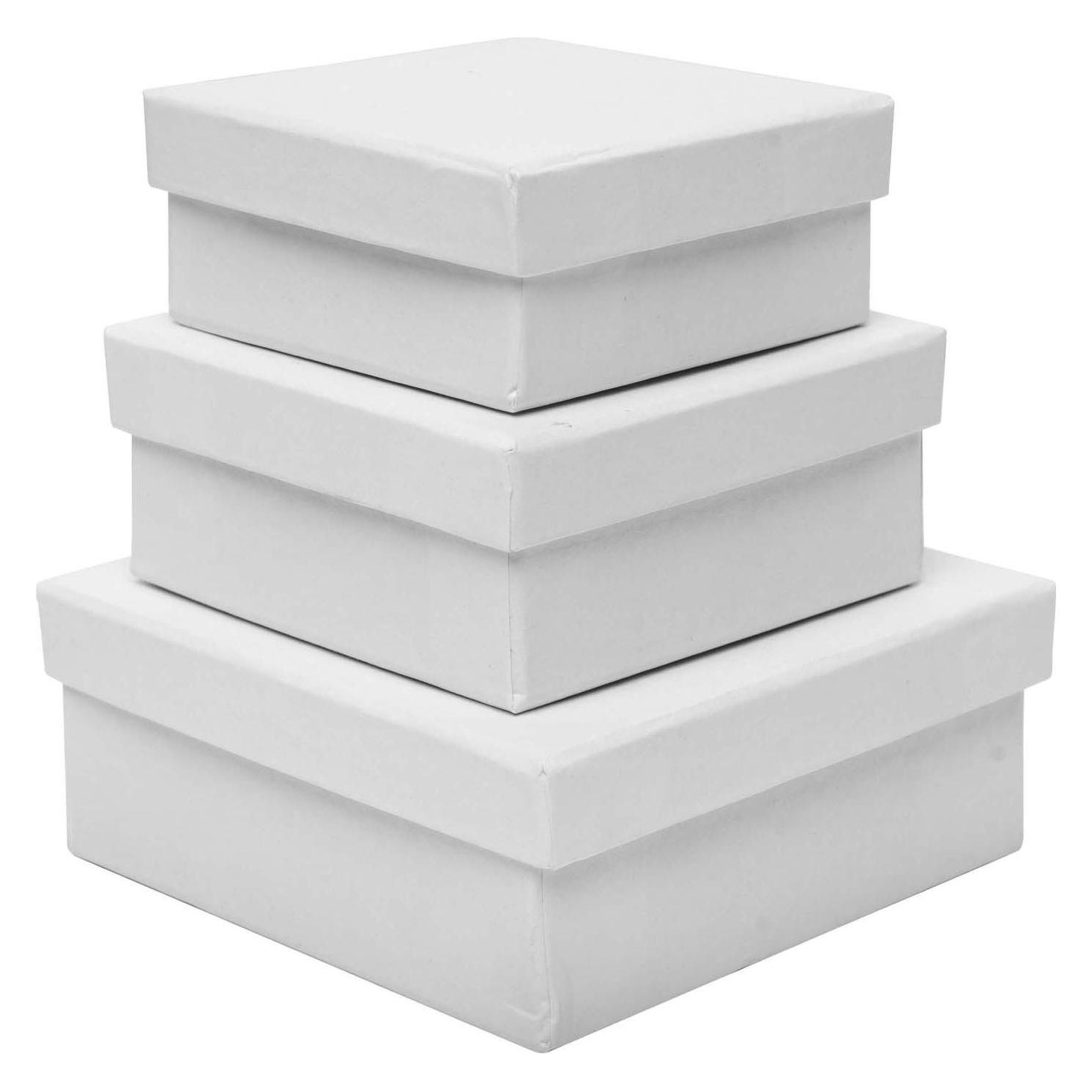 Colorations - Pappmaché-Boxen quadratisch, 3 Stk. (60027690)
