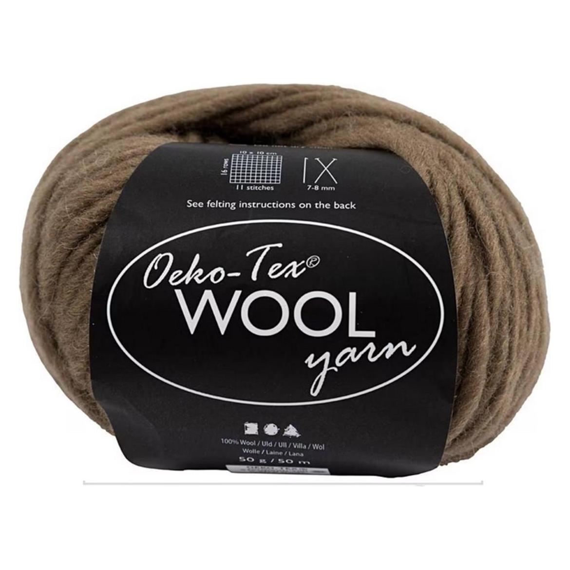 Creativ Company Wolle Oeko-Tex 50 g, Hellbraun (50 m) (4824585)