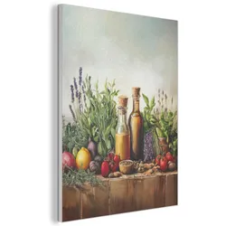 AKUSTIKBILD Stilleben - Kräuter - Gewürze - Früchte - Farbenfroh Wandbilder 60x80 cm
