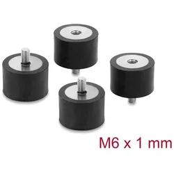 DELOCK Vibrationsdämpfer M6x1mm D30xH20mm Innen/Außengewinde