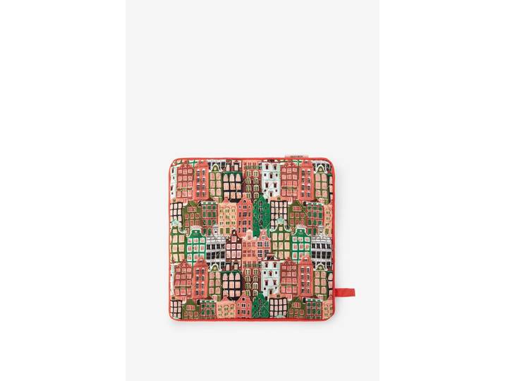 Multicolour pannenlap met grachtenpandjes