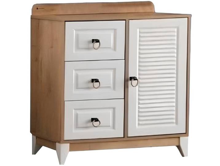 Xlmoebel Kombikommode Elegante Kinderkommode aus hellem Holz mit geräumigen Schubladen (Kommode, Kommode), Hergestellt in Europa