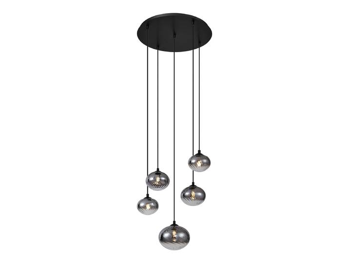 Suspension moderne noire avec verre fumé - Jia