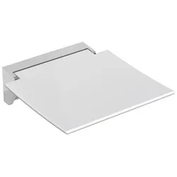 Hewi 350 Klappsitz 950.51.200XA98 Wandkonsole Edelstahl matt geschliffen, Sitzfläche signalweiß, 350x373x107mm