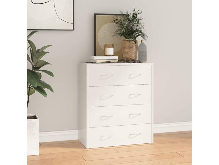 vidaXL Commode avec 4 tiroirs 60x30\,5x71 cm blanc brillant