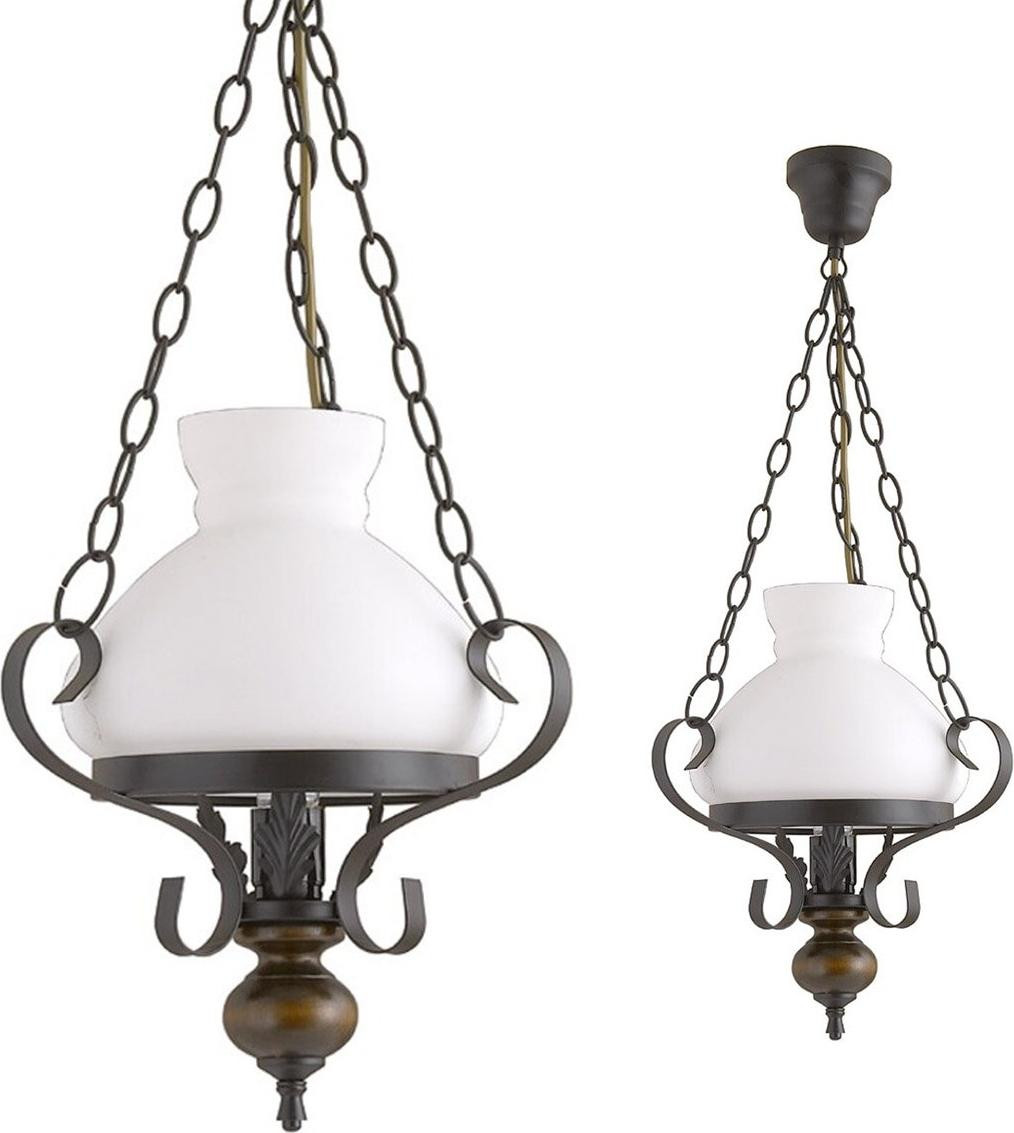 Rabalux Petronel kroonluchter hanglamp van metaal, hout en glas