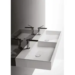 repaBAD Keramikwaschtisch Genf 160 x 45 x 11,5 cm in Weiss