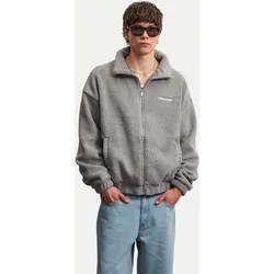 Oversized Teddy-Jacke Alto Grau S
