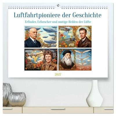 Luftfahrtpioniere der Geschichte (hochwertiger Premium Wandkalender 2027 DIN A2 quer), Kunstdruck in Hochglanz