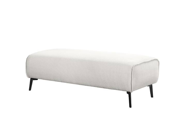 Polsterhocker 90 x 45 x 60cm Weiß Strukturstoff Onka: Weiß