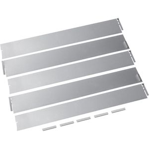 Meister Rasenkante WU9957600, silber, UV-beständig, flexibel, aus Stahl, 100 x 13 cm, 5 Stück, Gesamtlänge 5 m