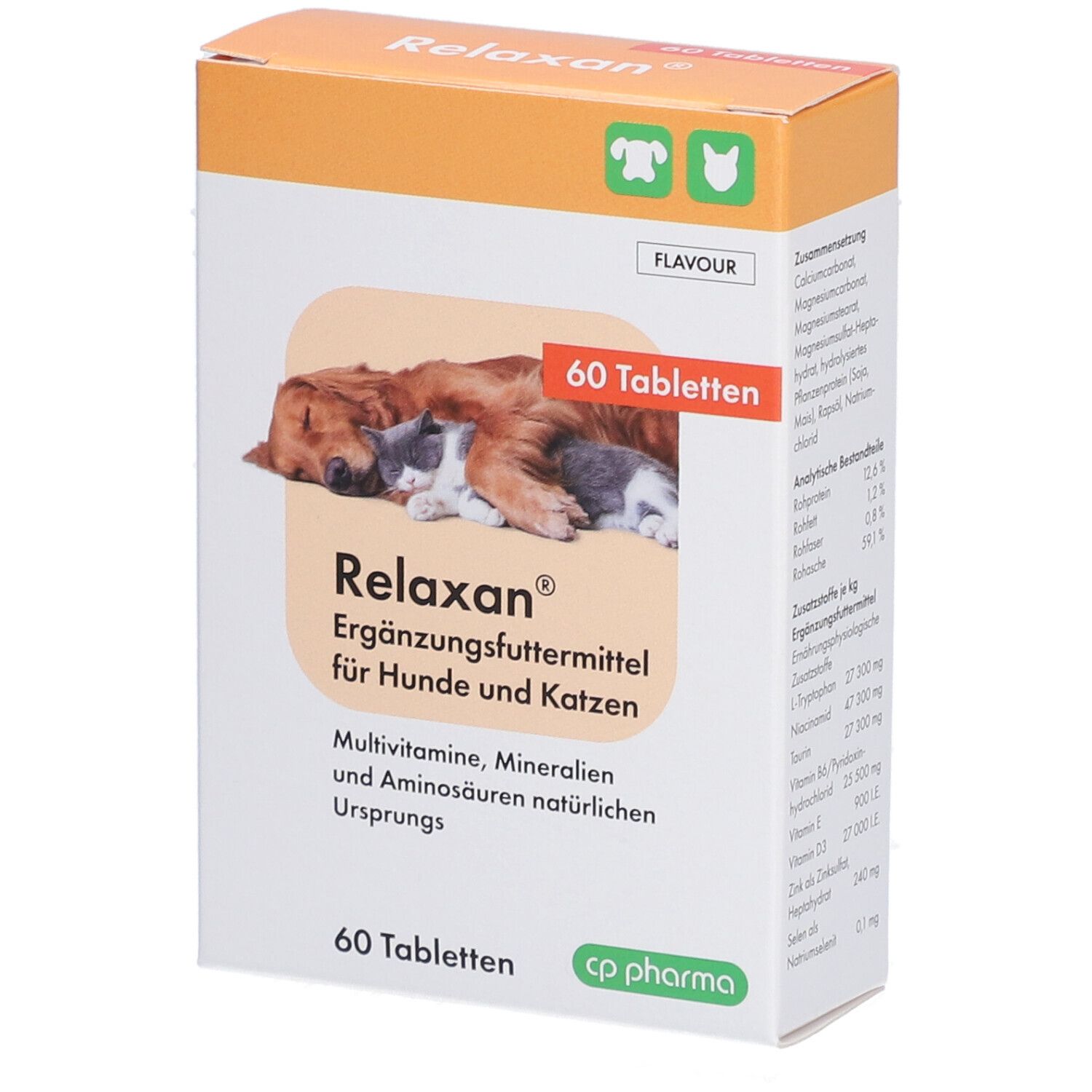 CP Relaxan Erg.Futterm.Tabletten f.Hunde/Katzen 60 St Tabletten