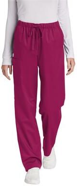 Wonderwink WW4550T Women's Tall WorkFlex Cargo Pant in Wine size XL/Tall   Polyester Blend