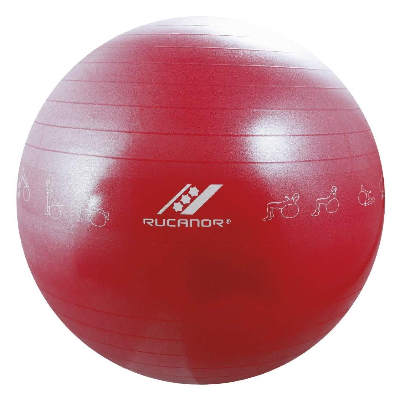 Rucanor Gymnastikball - 75 cm - mit Pumpe - rot (75 cm) (54117928)